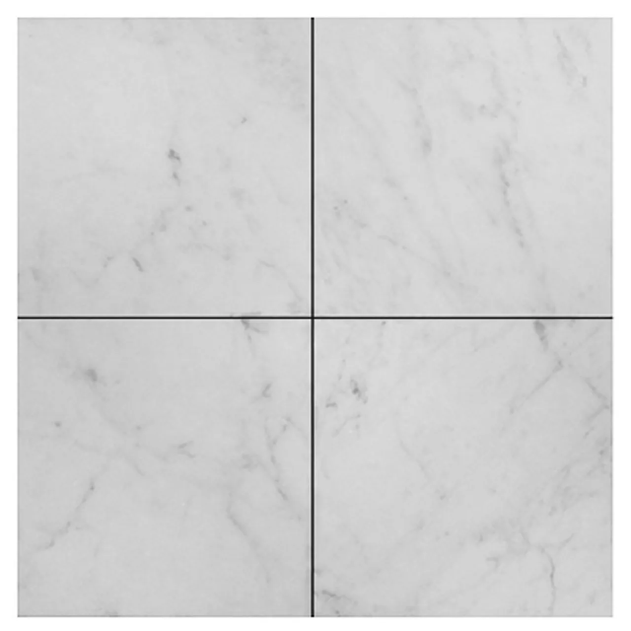 Carrara White Italian Marble 6" x 6" Tile Honed
