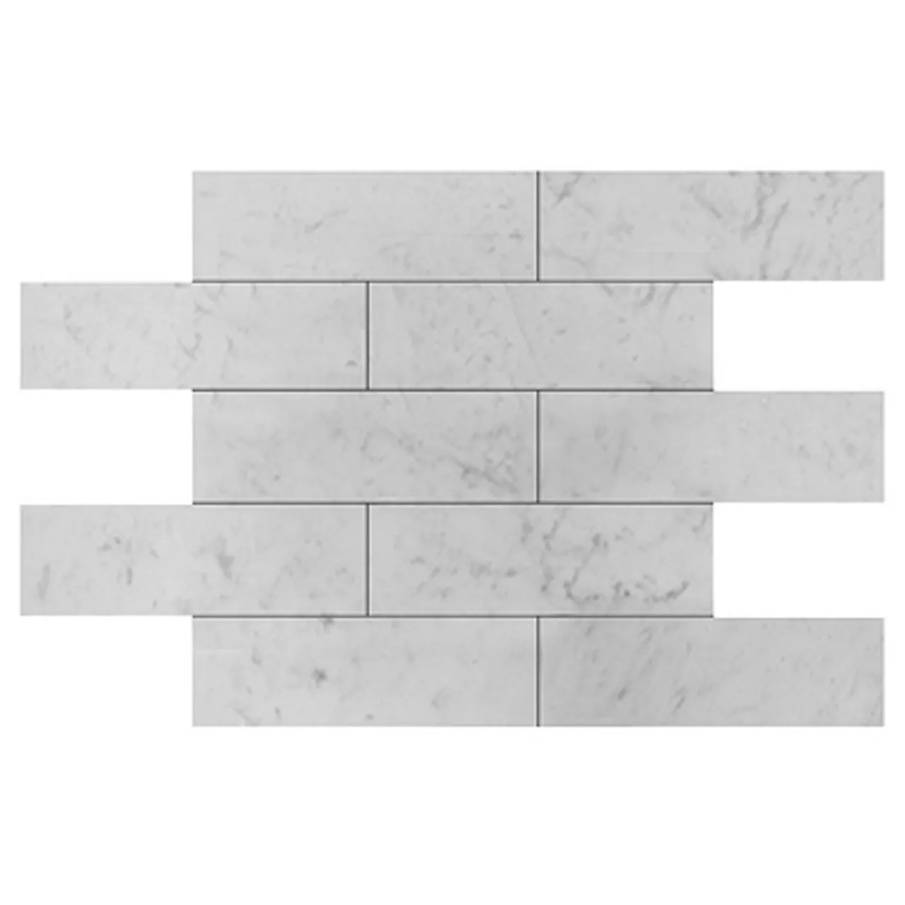 Carrara White Italian Marble 3" x 12" Tile Honed