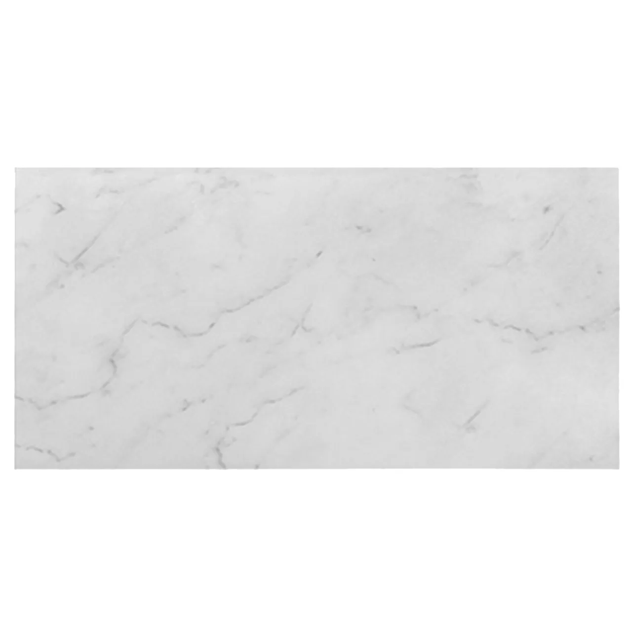Carrara White Italian Marble 18" x 36" Tile Honed