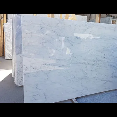 Carrara White Italian Marble 1 1/4" Thickness Slab Honed