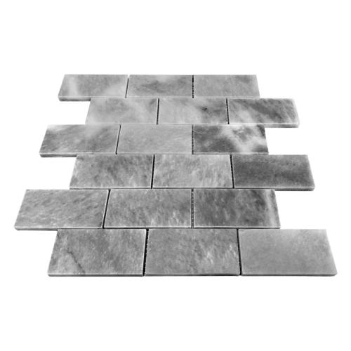 Bardiglio Gray Marble 2x4 Mosaic Tile Polished