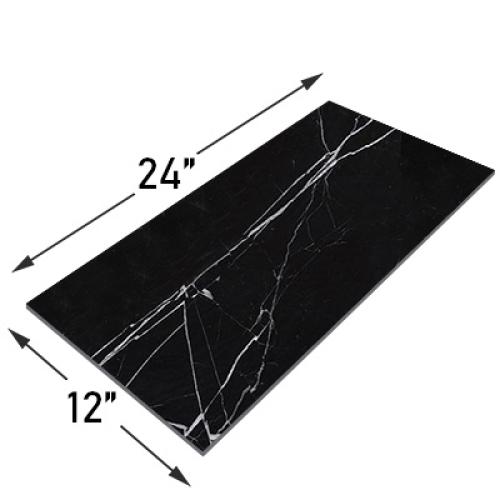 12x24 Nero Marquina Black Marble Marble Tile Honed