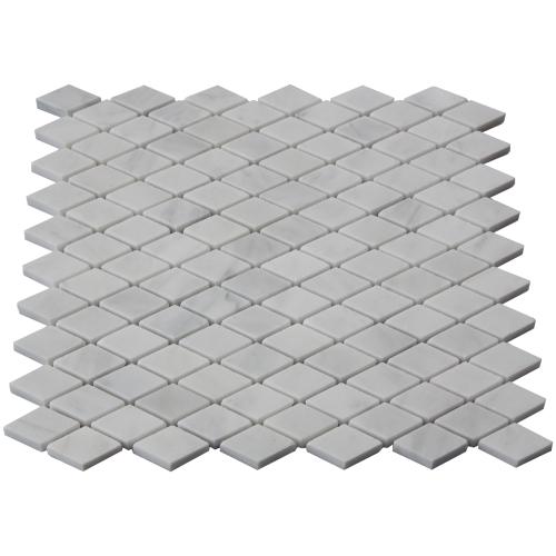 Carrara White Italian Marble Diamond Mosaic Tile Honed