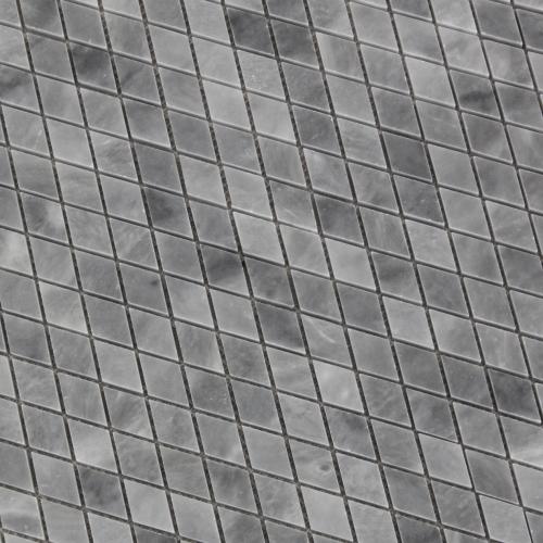 Bardiglio Gray Marble Diamond Mosaic Tile Polished