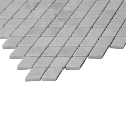Carrara White Italian Marble Diamond Mosaic Tile Honed