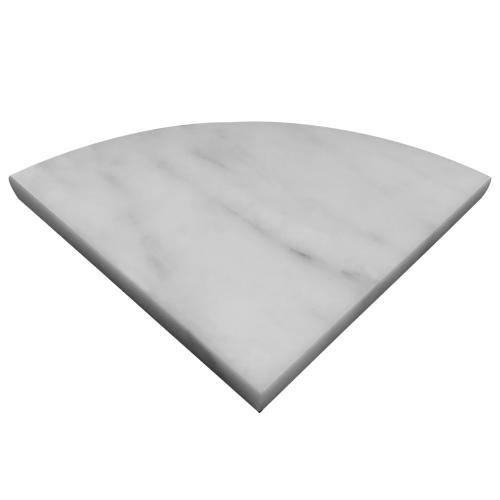 Carrara White Italian Marble Bathroom Shower Corner Shelf Honed