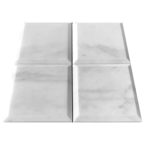 Carrara White Italian Marble Wide Bevel 4