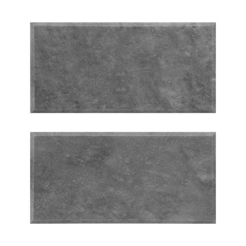 Bardiglio Gray Marble 6x12 Wide Bevel Big Bevel Subway Tile Polished