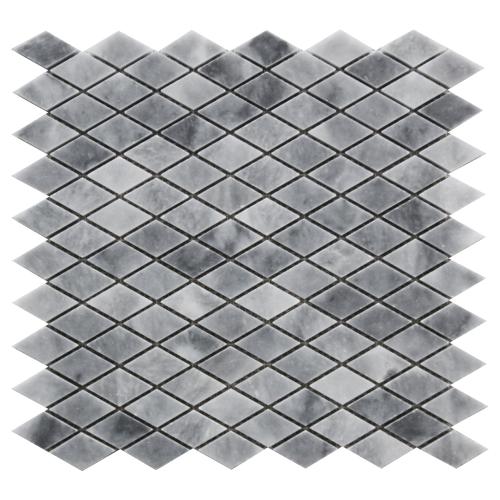 Bardiglio Gray Marble Diamond Mosaic Tile Honed